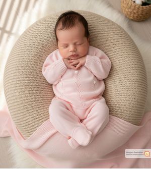 Saída Maternidade Tricot Flor Delicada