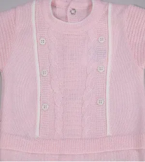 Saída Maternidade Tricot Com Manta Tranças