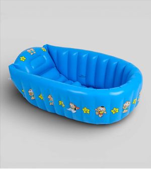 Banheira Inflável Turma da Mônica Baby 55 Litros Azul