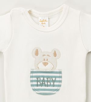 Conjunto Body Urso Baby Verde