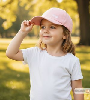 Boné Bebê Liso Rosa