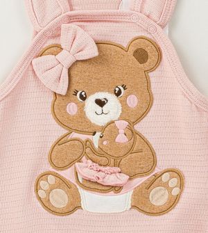 Macaquinho Banho de Sol Ursinha Rosa