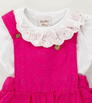 Jardineira Blusa Florzinha