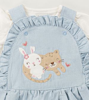 Jardineira Blusa Amiguinhas