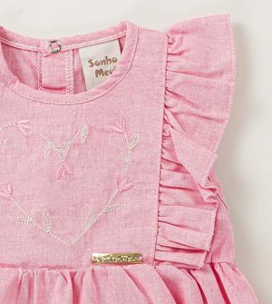 Macaquinho Banho de Sol Coração Floral