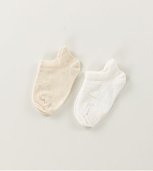 Kit Meia Sapatilha Baby com 2 unidades Off White