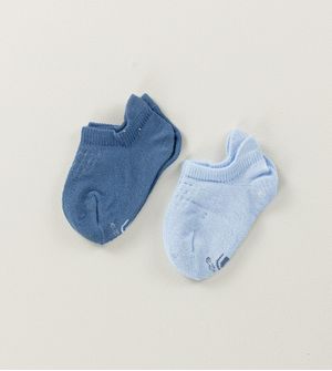Kit Meia Sapatilha Baby com 2 unidades Azul