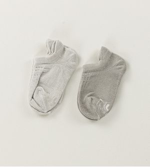Kit Meia Sapatilha Baby com 2 unidades Cinza