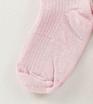 Kit Meia Lisa Baby com 2 unidades Rose