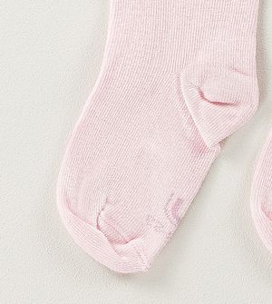Meia Lisa Baby Rosa