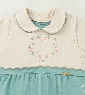 Macacão Coração Floral Verde