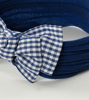 Faixa de Cabelo Xadrez Marinho