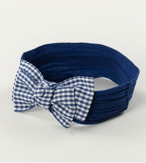 Faixa de Cabelo Xadrez Marinho