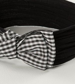 Faixa de Cabelo Xadrez Preto