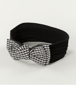 Faixa de Cabelo Xadrez Preto