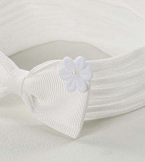 Faixa de Cabelo Laço e Flor