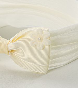 Faixa de Cabelo Laço e Flor