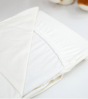 Jogo Lençol Berço Americano Malha Bege