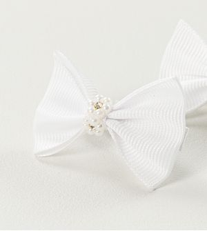 Bico de Pato Laço e Florzinha Branca com 2 unidades