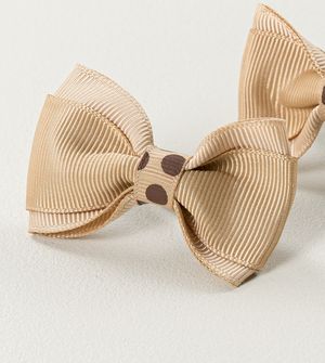 Bico de Pato Laço Bege com 2 unidades