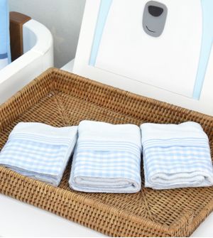 Kit Pano de Boca Plush Xadrez com 3 peças