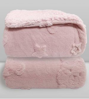 Cobertor Sherpa com Relevo Urso 90x110cm