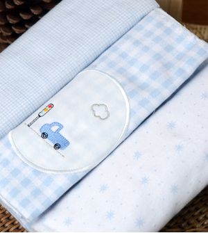 Kit Cueiro Flanelado com 3 Peças 80x80cm - 4931