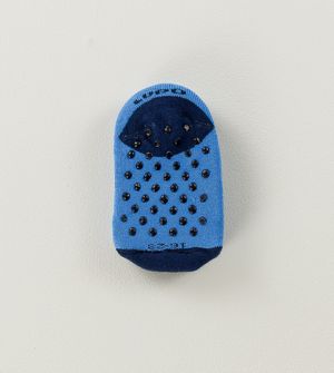 Meia Sapatilha Baby Antiderrapante Urso Marinho