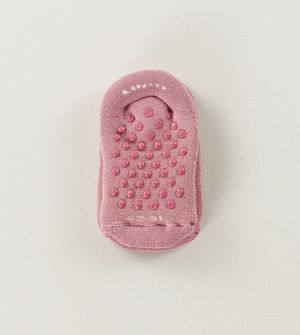 Meia Sapatilha Baby Antiderrapante Urso Rose