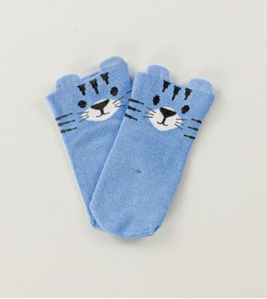 Meia Baby Tigrinho Azul