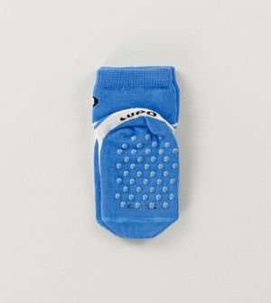 Meia Baby Antiderrapante Coelho Azul