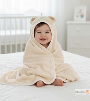 Toalha com Capuz Power Sec Gigante Urso