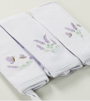 Kit Toalha de Boca Bordada com 3 Peças