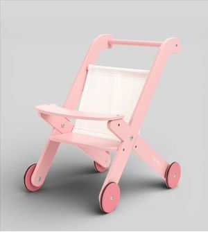 Carrinho de Boneca em Madeira Rosa