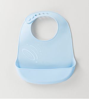 Babador de silicone com Cata-migalhas Azul Twibex