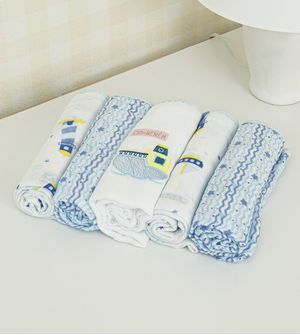 Kit Fralda com Bainha Barco Cia do Neném com 5 Unidades