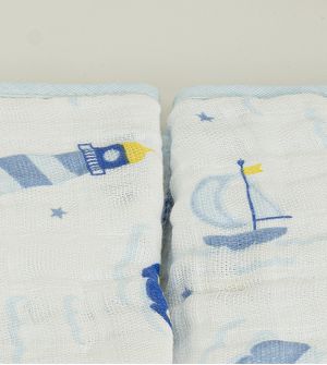 Kit Pano de Boca Barco Cia do Neném com 2 Unidades