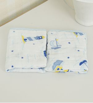 Kit Pano de Boca Barco Cia do Neném com 2 Unidades