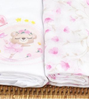 Kit Fralda 3 Unidades Com Bainha Mimo - 5281