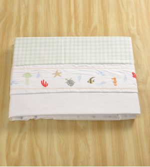 Jogo de Lençol para Berço Americano Bordado com 3 Peças - 4933