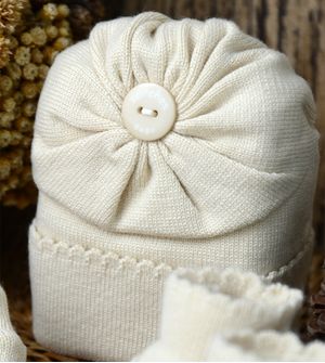 Kit Touca Luva e Sapato Pompom 1016 - Tam. RN