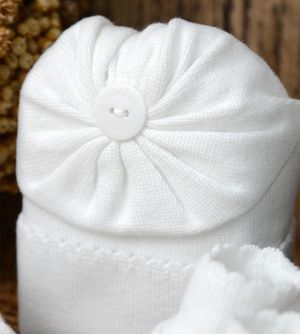 Kit Touca Luva e Sapato Pompom 1016 - Tam. RN