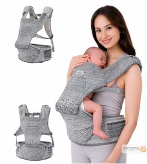 Canguru Confort Seat Air Mesh 4 em 1 Cinza Twibex Premium