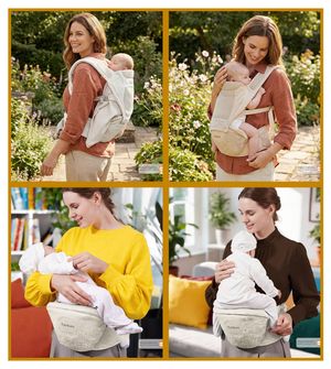 Canguru Confort Seat Air Mesh 4 em 1 Bege Twibex Premium