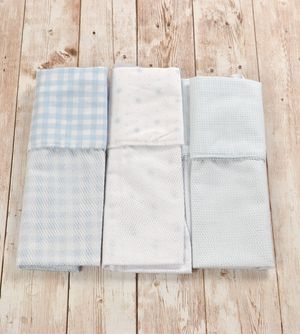 Kit Saquinho Maternidade Xadrez com 3 unidades