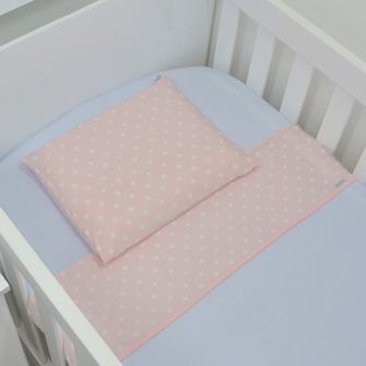 Jogo de Lençol para Berço Americano Estrelinha com 3 Peças