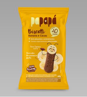 Biscoito Biscotti Banana e Cacau 60g