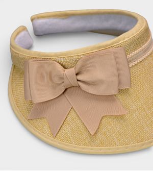 Bolsa de Palha com Viseira Laço Areia