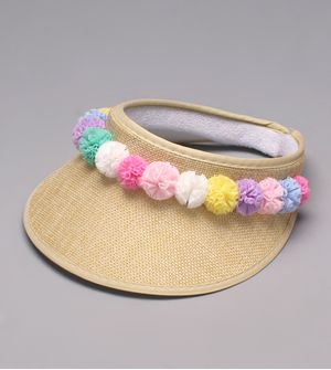 Bolsa de Palha com Viseira Pompom