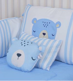 Kit Berço Urso Azul com 8 peças